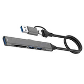 Type-C USB-A 5-in-2 Hub – USB 3.0 and USB 2.0 Connectivity for Efficient Device Management